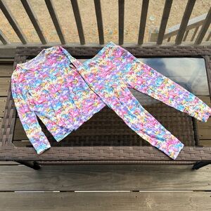 Posh Peanut Lisa Frank Rainbow Unicorn Pajama Set Size 5/6T